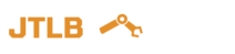 Logo blanc et orange JTLB TECH